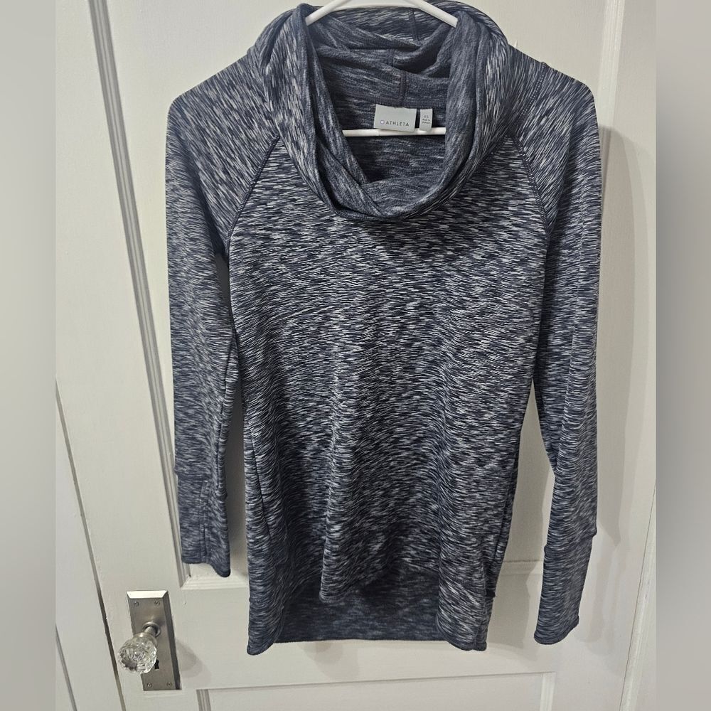 Athleta Cowl Neck Sweatshirt With Tumb holes, Sz Small Excellent Condition